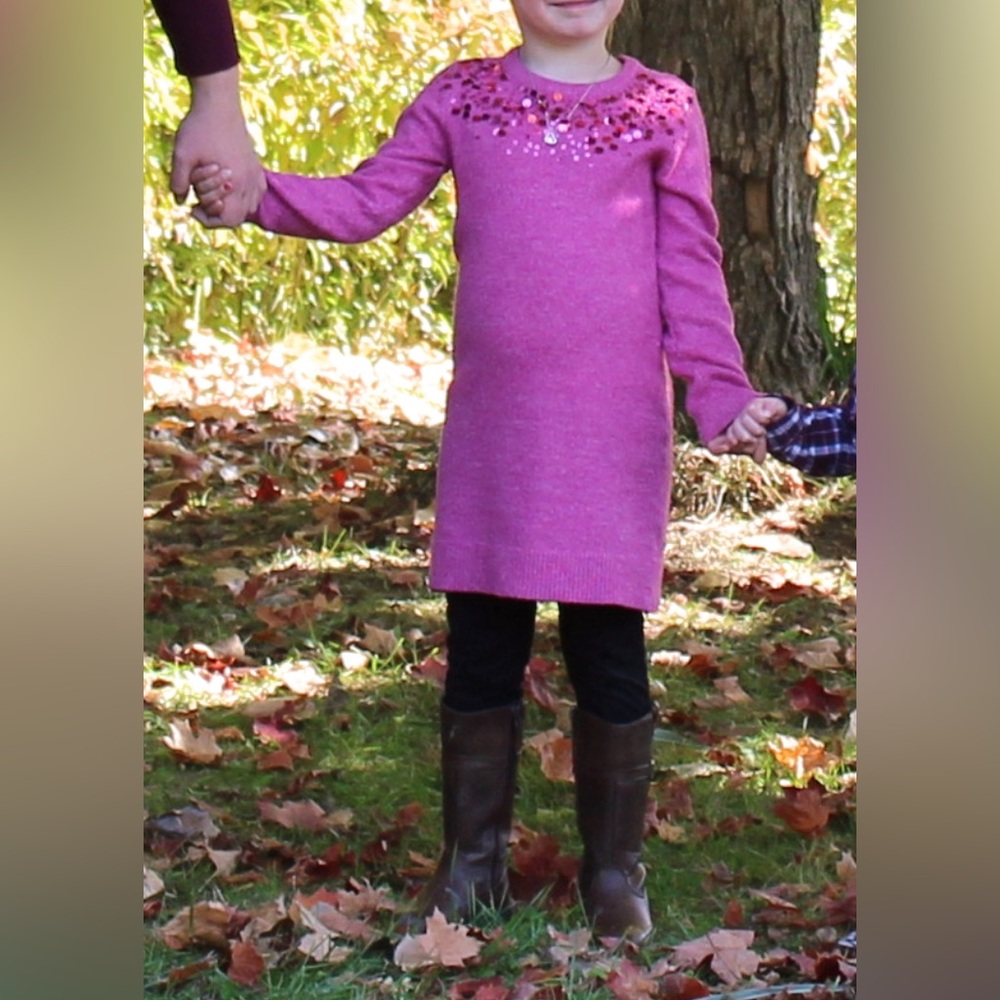 The Children’s Place Pink Sequin Sweater Dress